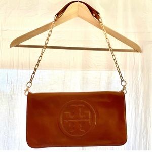 Tory Burch clutch with gold hardware